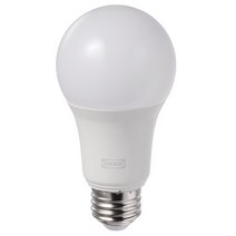 이케아 트로드프리 LED전구 E26 806루멘 2700K 무선밝기조절 화이트 스펙트럼 구형 오팔, 1개, 이미지참조