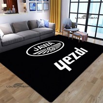 캠핑 텐츠 차박용 매트 Jawa-바이크 오토바이 로고 프린트 카펫 러그 패션 요가 미끄럼 방지 애니메이션 화장실 바닥 침실 장식, [05] 100x120cm, [01] 1