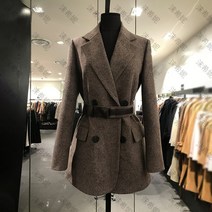 해링본 롱 오버핏코트 체크 빅사이즈 벨티드 포켓 누빔 빈티지 톰보이 패치