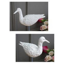 전통 찻집 인테리어 솟대느낌 하얀새 장식 미니어처