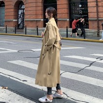 옥스포드 기장 오버핏 무릎 코트 클래식 트렌치