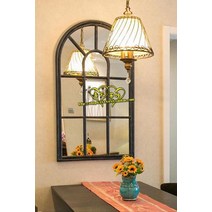 아치형 창문거울 창문형 거울 실내 디자인 빈티지, 렌즈가 없는 흰색 60x100