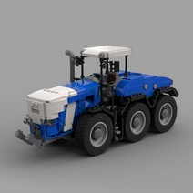소형트렉터 Moc83784 Finter 3 축 6 휠 트랙터 장난감 모델 스플라이싱 빌딩 블록 벽돌 어린이용 선물 774pcs, 4.파란  building block