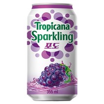 트로피카나 스파클링 포도, 355ml, 24개