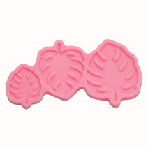 3 가지 종류의 몬스테라 실리콘 몰드 크리에이티브 케이크 장식 도구 크리에이티브 초콜릿 몰드 캔디 몰드 휴대용, 01
