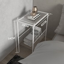 좁은폭 미니 협탁 수납형 사이드 테이블, 01.복장을 갖추다, 01.CTG06-20X45X54 화이트