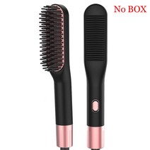 옆머리누르기 셀프다운펌 옆머리다운펌전문 헤어 스트레이트 너 브러시 핫 빗 남자 스타일링 열 세라믹 전, 01 Black_03 UK