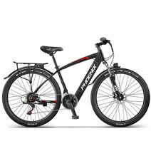 Montheria 26인치 21단 로드자전거 전기자전거 기계식디스크브레이크 탄소강 차체 A598-122, 10AH-30KM, 26인치 블랙+레드A