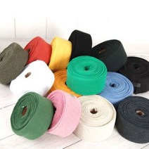[러브원단] 의류용 립직) 2:1 목시보리바이어스 옐로계열 11color, 5마롤, 브라운