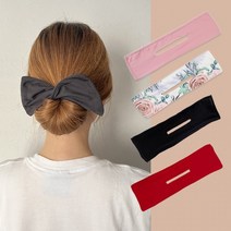 밴드 와이어 끈 똥머리 5초 당고머리 올림머리, 레드