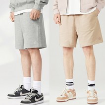 [뉴센] 1+1 여름 남성 트레이닝 반바지 5부 빅사이즈 트레이닝복 츄리닝 자수 2장묶음