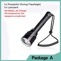 전문 슈퍼 강력한 20000lm led 스쿠버 다이빙 ipx8 방수 손전등 다이버 라이트 led 수중 토치 램프 랜턴, 싱글 라이트, 가장 밝은 5xL2