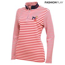 PT20J 기모 집업 티셔츠 - 여자 따뜻한 겨울 스트라이프 기모 등산복 작업복