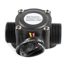 유량계 홀 효과 유량 센서 1-60l/분 수나사 표시기 게이지 드롭 쉬핑 6 포인트