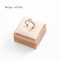 패션 대나무 보석 반지 디스플레이 스탠드 홀더 쇼케이스 주최자 4*4*2.5cm