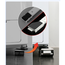 세탁기 진동방지패드 진동방지 충격흡수 미끄럼 방지 패드, 블랙 디럭스
