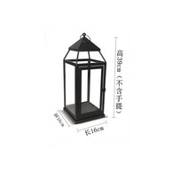 유럽식 철공예 캔들 홀더 호텔 장식 정원 외풍등 유리덮개 촛대-178336, 옵션03