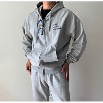﻿ 남자 데일리 오버핏 간절기 피스메이커 후드집업 조거팬츠 세트 트레이닝 츄리닝복