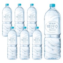 백산수 농심 무라벨, 2L, 6개