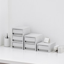 소품함 뉴트로 미니 서랍함 데스크오거나이저 책상 데스크 화장대 사무용품 정리함, 중형, 1단