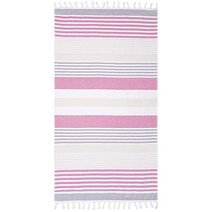 Superior 성인 및 아동용 오버사이즈 면 비치 타월 수영장 스파 리조트 호텔 캠핑 여행 흡수성 태슬이 있는 스트라이프 트로피컬 카바나 컬렉션 청록색 USA 미국, Oversized 35