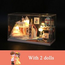 일본 건물 미니어쳐 DIY 나무 인형 집 건축 카사 미니어처 빌딩 키트 가구 조명 장난감 선물, S2231 cover doll