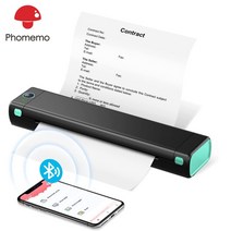 휴대용프린터Phomemo 휴대용 열전사 프린터 PJ-722 무선 컴팩트 A4 감열지 지원 M08F, 01 Black Printer