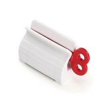 다기능 치약 튜브 압착기 프레스 수동 클립 온 페이셜 클렌저 욕실 액세서리, 01 빨간