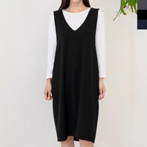 브이넥 어께 여학생 가성비 니트원피스 포근한 러블리 대학생 간절기