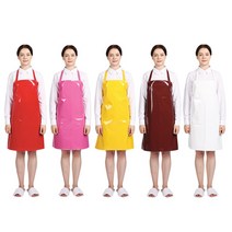 65CM 소형 방수 앞치마 어깨끈 성인앞치마 까페앞치마, 매트화이트 H형  (99개)