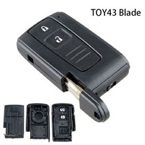 2 버튼 자동차 원격 키 셸 자동 자동차 키 케이스 교체 도요타 프리우스 코롤라 베르소에 적합, TOY43 Blade