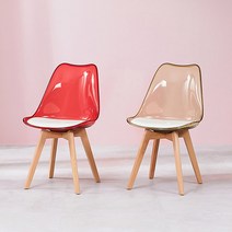 [솔직한가격] CZ203 원목다리 투명의자 2colors가구전문점 빠른대응, 브라운