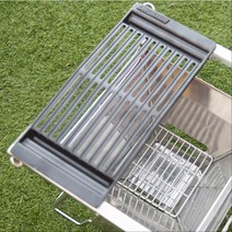 캠핑 직화 주철그릴 화로대 야외 차박 BBQ 기름받이 숯불 고기그릴 불판, 1개