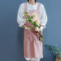 아워리빙 원피스 앞치마 C타입, 핑크, 1개