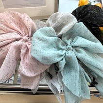 Ricco 꽃비 핸드메이드 바나나 헤어핀 쉬폰 머리핀