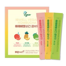 아이비웰 비건 콤부차 세가지맛(복숭아 풋사과 파인애플), 30포