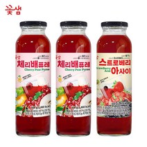 꽃샘 체리배퓨레 2병 +스트로베리 아사이 1병