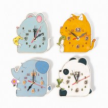 바오바론 모양 시계 만들기 키트 동물 팬시 우드 원목 DIY 탁상 책상 소형 무브먼트 바늘 어린이 세트 어린이집 초등학교 미술 공예 재료 투명스티커 증정, (헬리콥터+사은품제공)