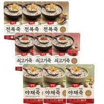 동원 양반죽 파우치 3종 (전복죽+쇠고기죽+야채죽 ), 3종(전복죽+쇠고기죽+야채죽)× 3세트