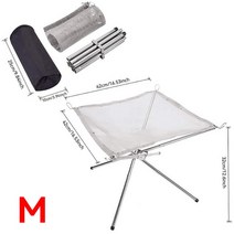 방화댐퍼 Outdoor Foldable Mesh Fire Pit Cam Collapsing Steel Stand for Garden Backyard Heating Bonfire N, [02]  Set
