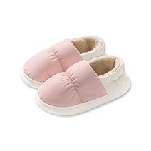 (휴리상점)거실 사무실 겨울실내화 따듯한 보온 쿠션 패딩슬리퍼, 핑크