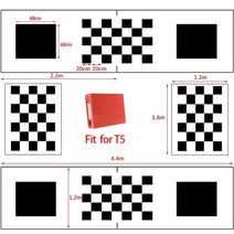 자동차 어라운드 뷰 서라운드뷰 360 파노라마 시스템 카메라 보정 옷 24 pcs 표준 디버깅 440120cm 3d 버드 체크 안전 드라이브, 4개 60cm-60cm