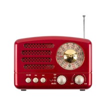 올인원 레트로 블루투스 스피커 미니 엔틱 빈티지 라디오 FM AM 복고풍 감성 디자인 인테리어 스피커, BT117레드
