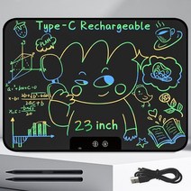 컴퓨터그림판 웹툰그리기 그림그리는패드 23 인치 충전식 lcd 쓰기 웹툰장비 드로잉패드, 23 ty-c 색상 블랙