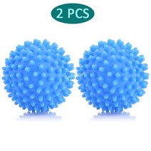 미니건조기 재사용 가능한 세탁 건조기 공 PVC 부드럽게 건조 패브릭 유연제 청소 도구 액세서리, [02] Blue 2pcs