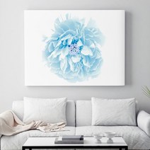 셀러허브 크리스탈 블루 모란 No1 생동감 넘치는 모란 꽃 액자 20호, 직사각형(73x53cm)／캔버스액자(옆면연장)