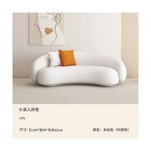 흰색 대형 거실 소파 유럽 러브 시트 원형 곡선 북유럽 가정용 고급 소피 도 살로누 가구, style4 cloth