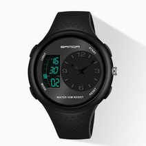 중학생시계 특수부대 테이블 남자 수영 잠수 전자시계 야광 야외 운동 트렌드 605835500, 블랙 업그레이드