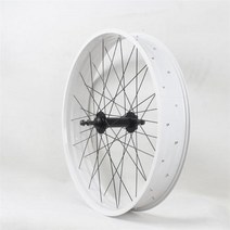 자전거보조바퀴 자전거바퀴 보조바퀴 자전거용품 스노우바이크 휠 세트 26 인치 와이드 림 알루미늄 합금 팻 바이크 부품 팻바이크 36 홀 너비 디스크 브레이크, White+Front Wheel