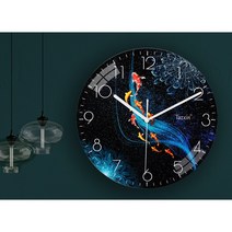 DND마켓 벽 시계 35cm (주)존글로벌, 옵션01 잉어